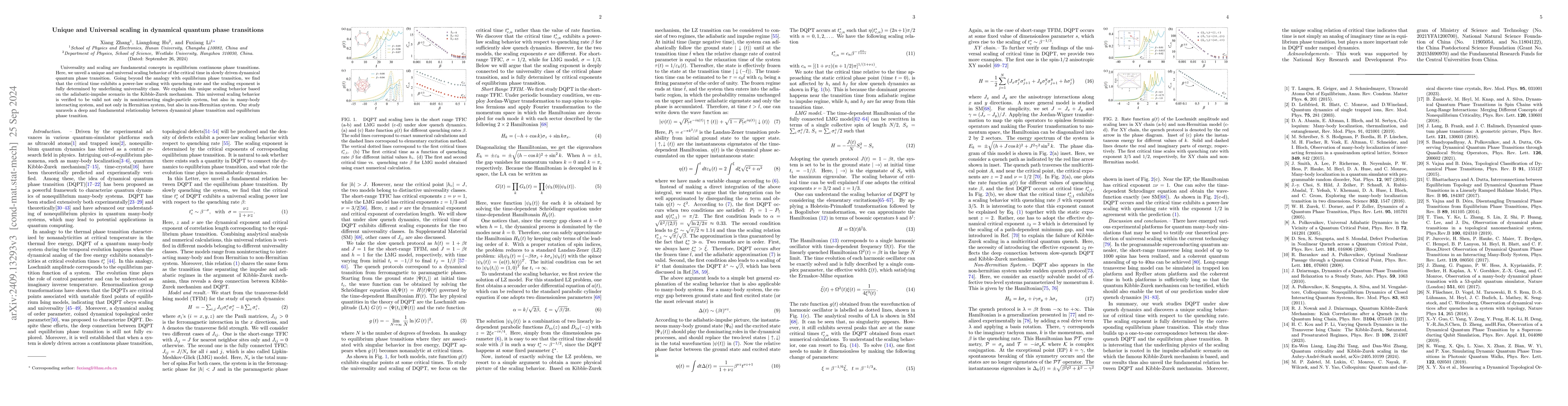 Thumbnail for Unique and Universal scaling in dynamical quantum phase transitions