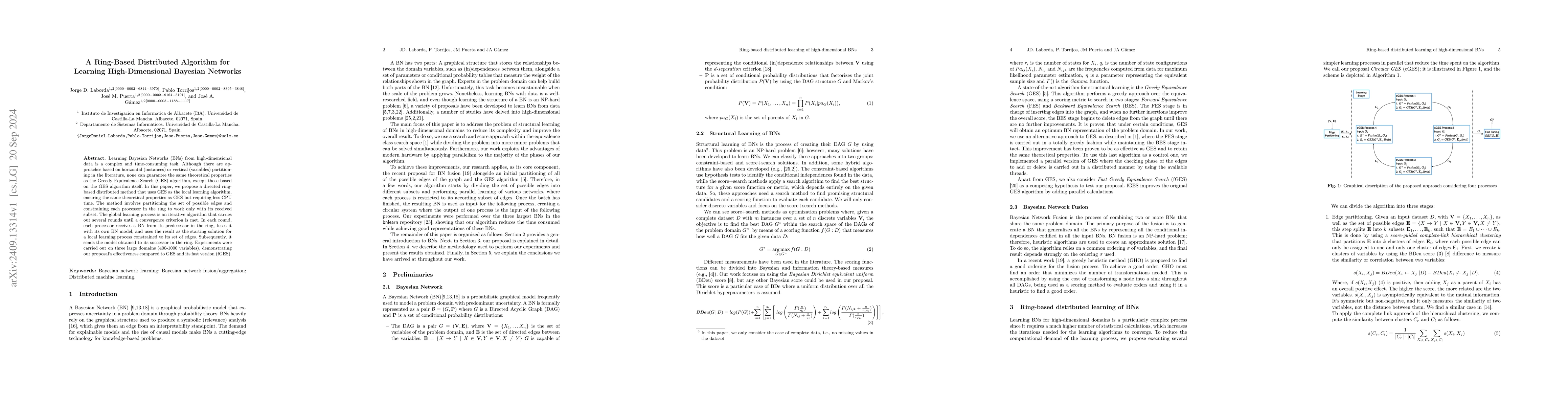 Thumbnail for A Ring-Based Distributed Algorithm for Learning High-Dimensional
  Bayesian Networks