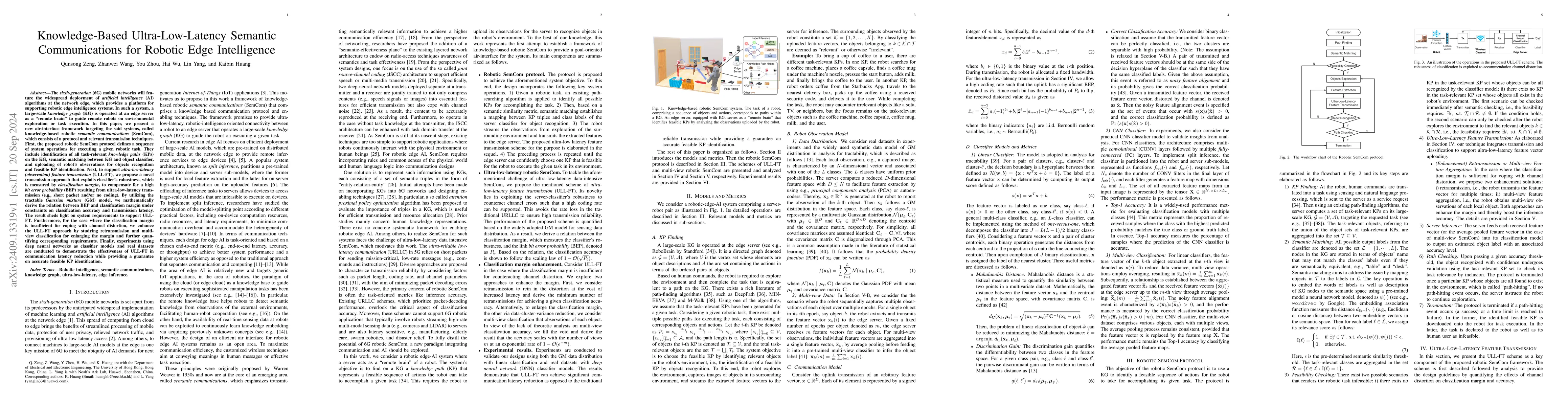 Thumbnail for Knowledge-Based Ultra-Low-Latency Semantic Communications for Robotic
  Edge Intelligence