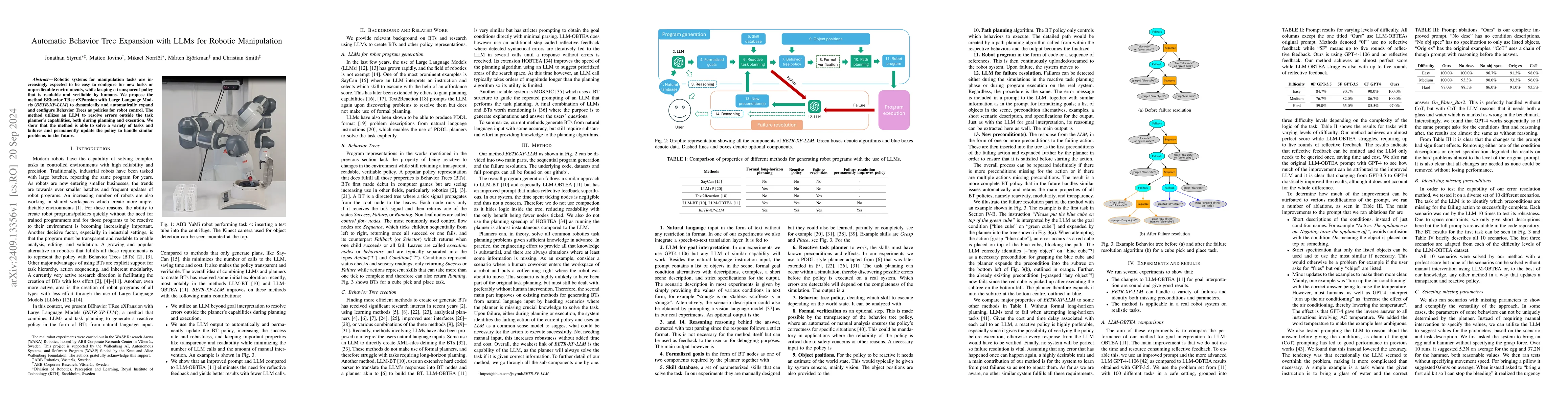 Thumbnail for Automatic Behavior Tree Expansion with LLMs for Robotic Manipulation