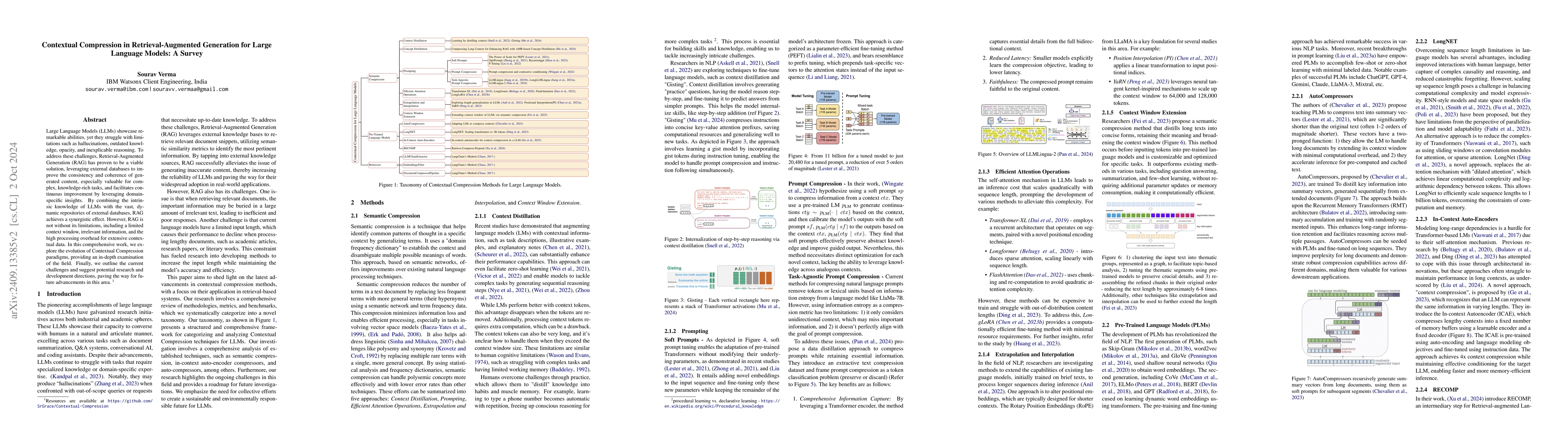 Thumbnail for Contextual Compression in Retrieval-Augmented Generation for Large
  Language Models: A Survey