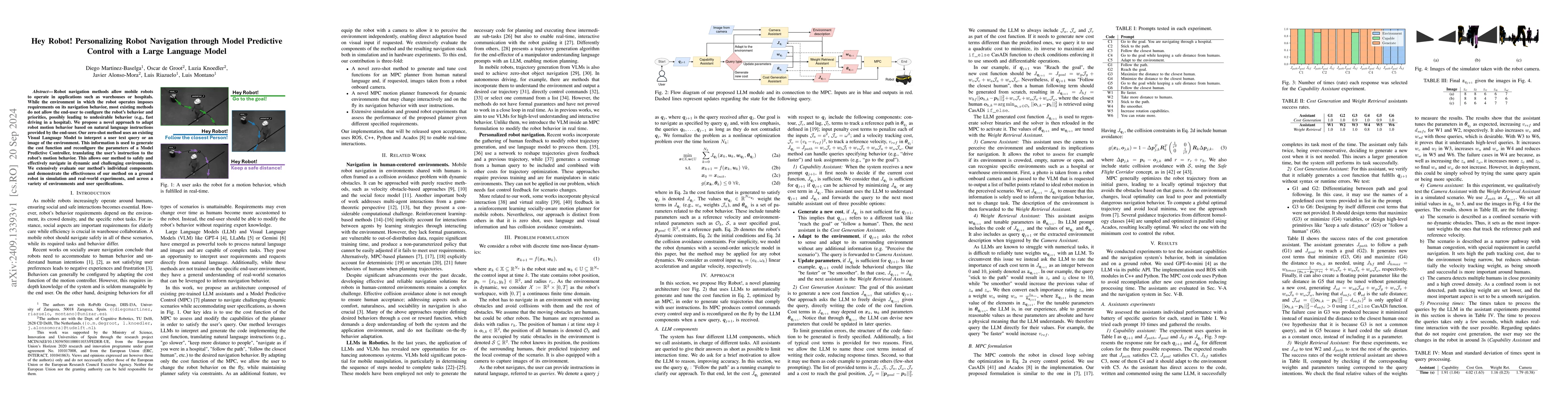 Thumbnail for Hey Robot! Personalizing Robot Navigation through Model Predictive
  Control with a Large Language Model
