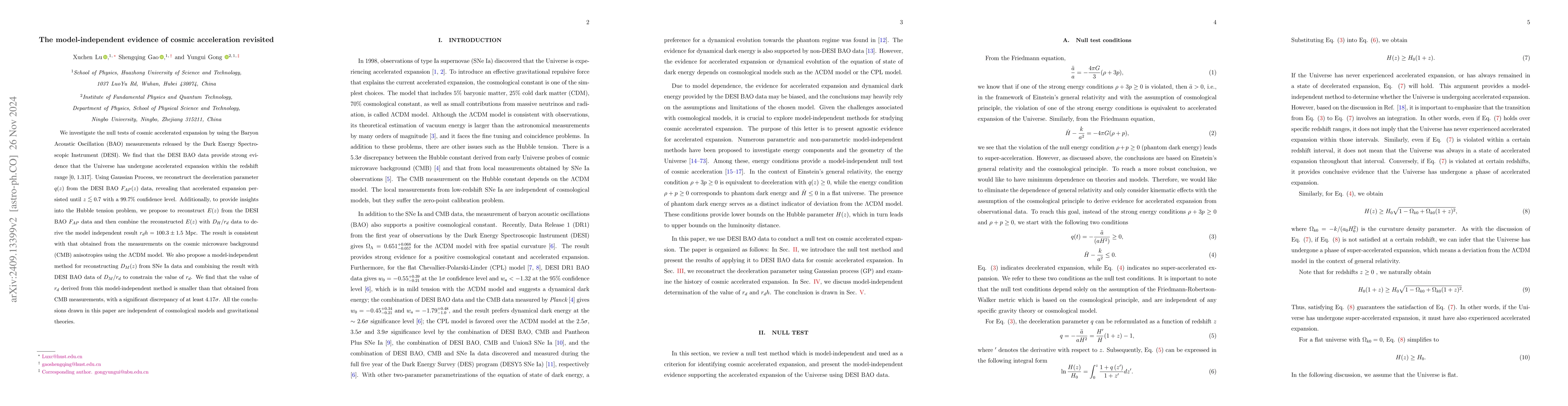 Thumbnail for The model-independent evidence of cosmic acceleration revisited