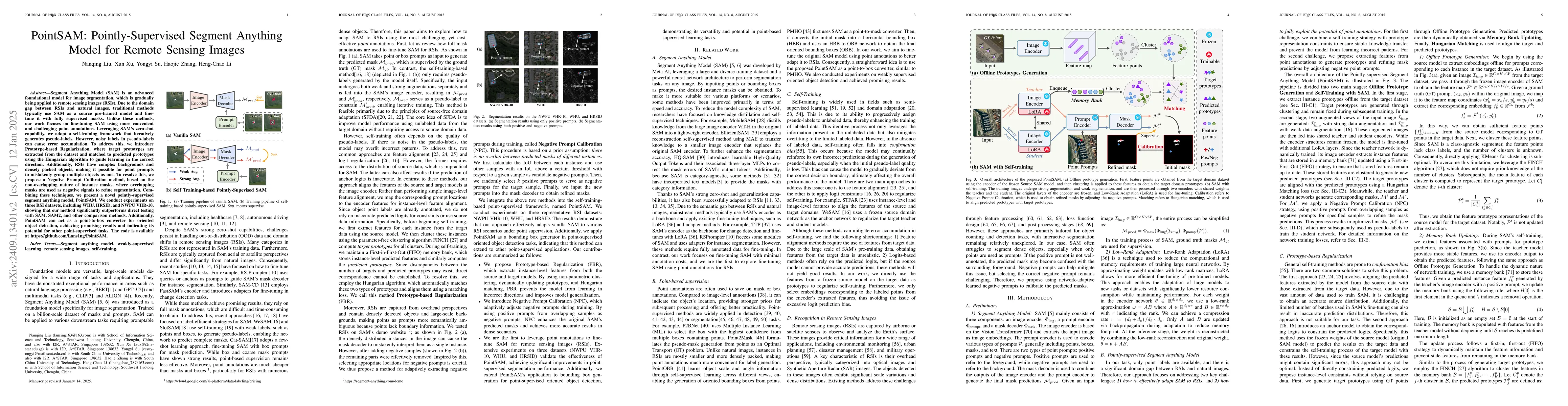 Thumbnail for PointSAM: Pointly-Supervised Segment Anything Model for Remote Sensing
  Images
