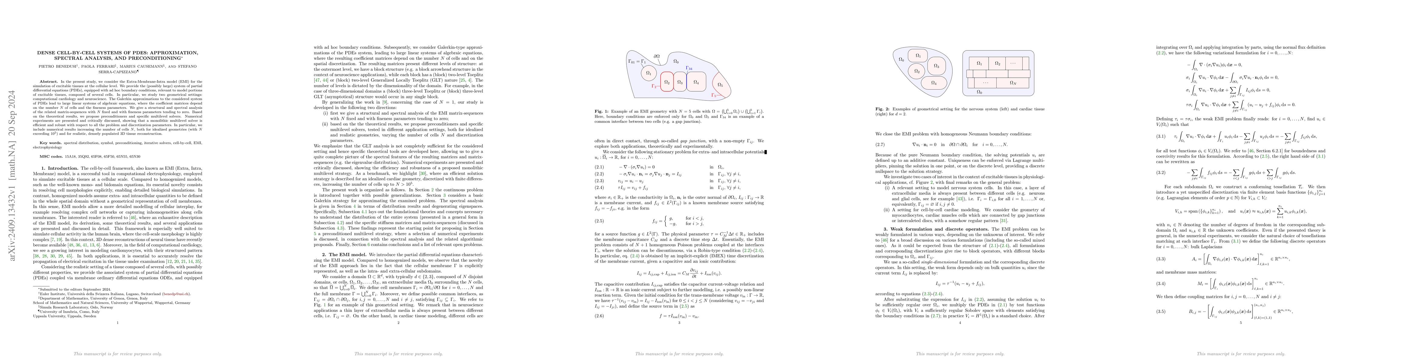 Thumbnail for Dense cell-by-cell systems of PDEs: approximation, spectral analysis,
  and preconditioning
