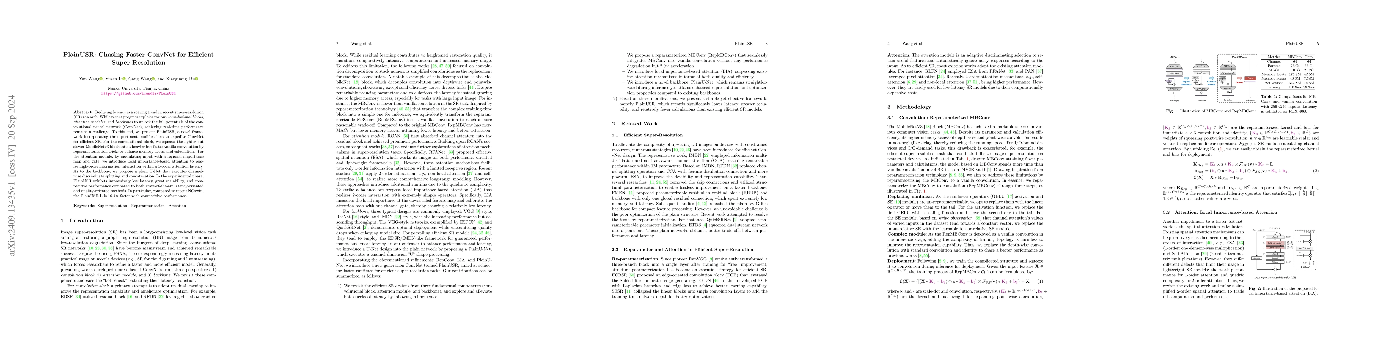 Thumbnail for PlainUSR: Chasing Faster ConvNet for Efficient Super-Resolution