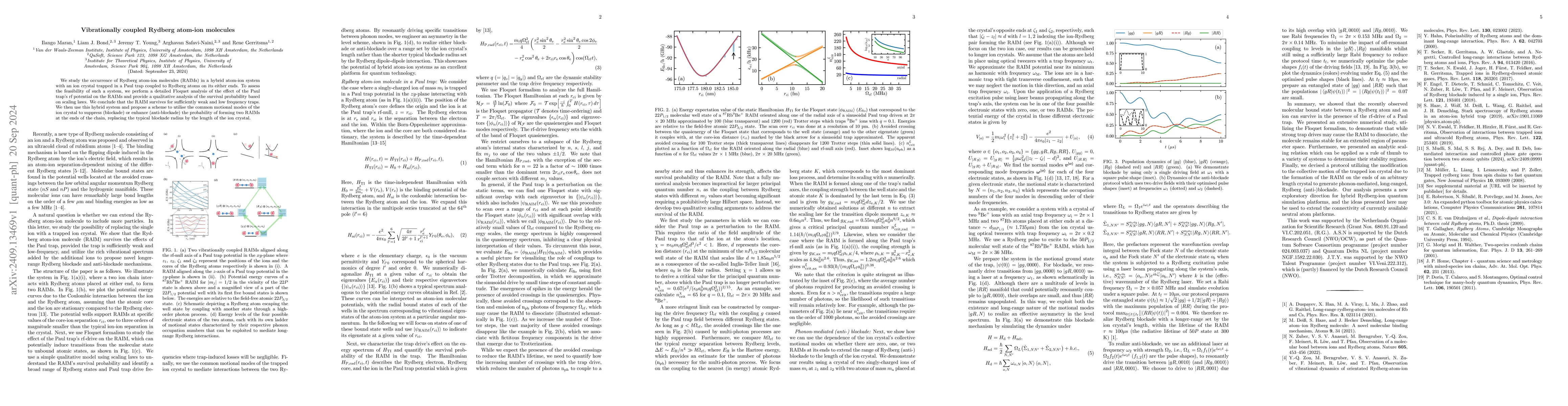 Thumbnail for Vibrationally coupled Rydberg atom-ion molecules