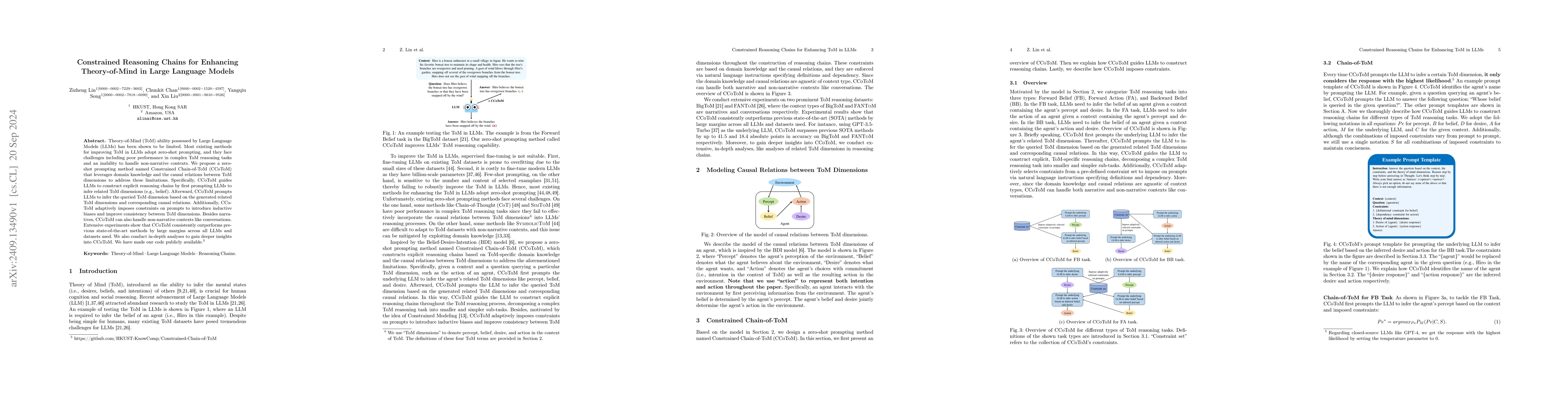Thumbnail for Constrained Reasoning Chains for Enhancing Theory-of-Mind in Large
  Language Models