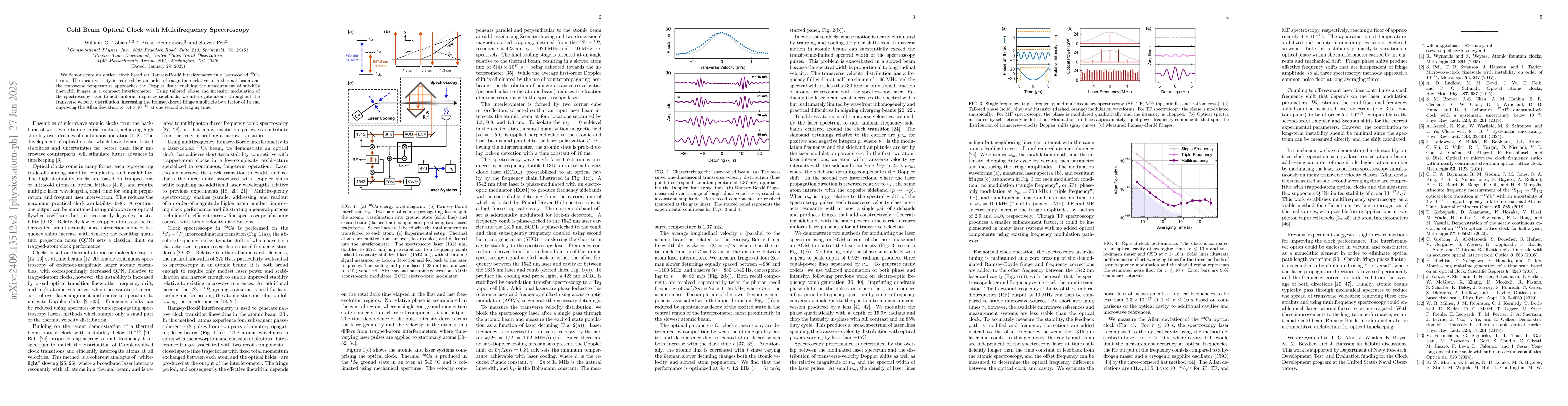 Thumbnail for Cold Beam Optical Clock with Multifrequency Spectroscopy