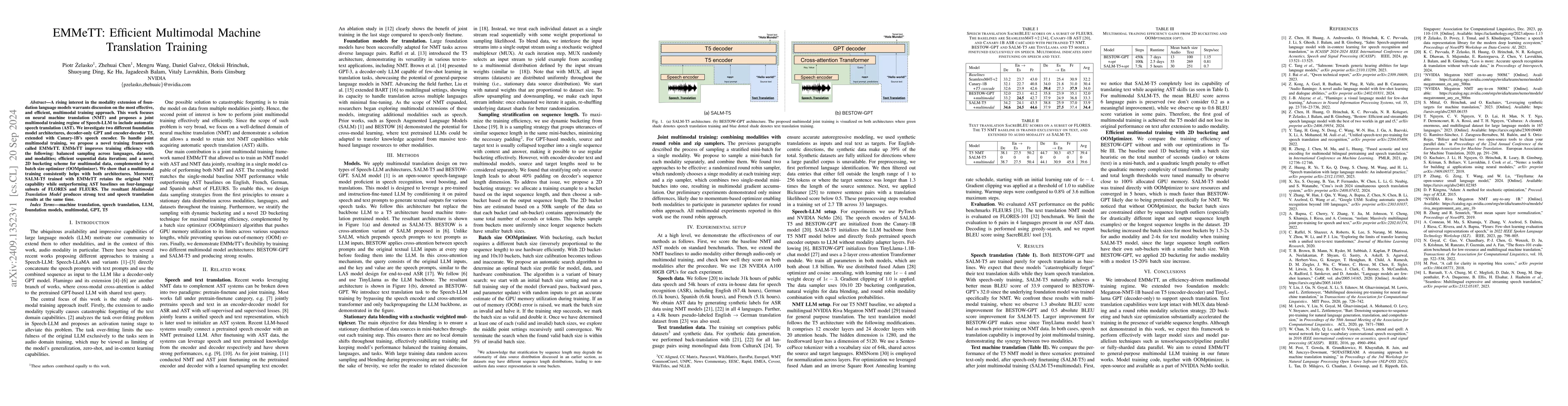 Thumbnail for EMMeTT: Efficient Multimodal Machine Translation Training