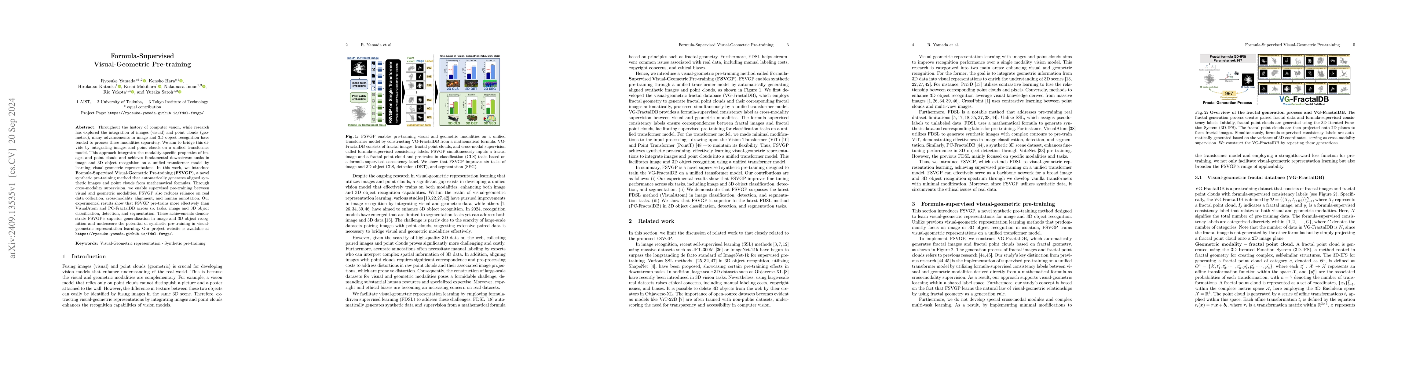 Thumbnail for Formula-Supervised Visual-Geometric Pre-training
