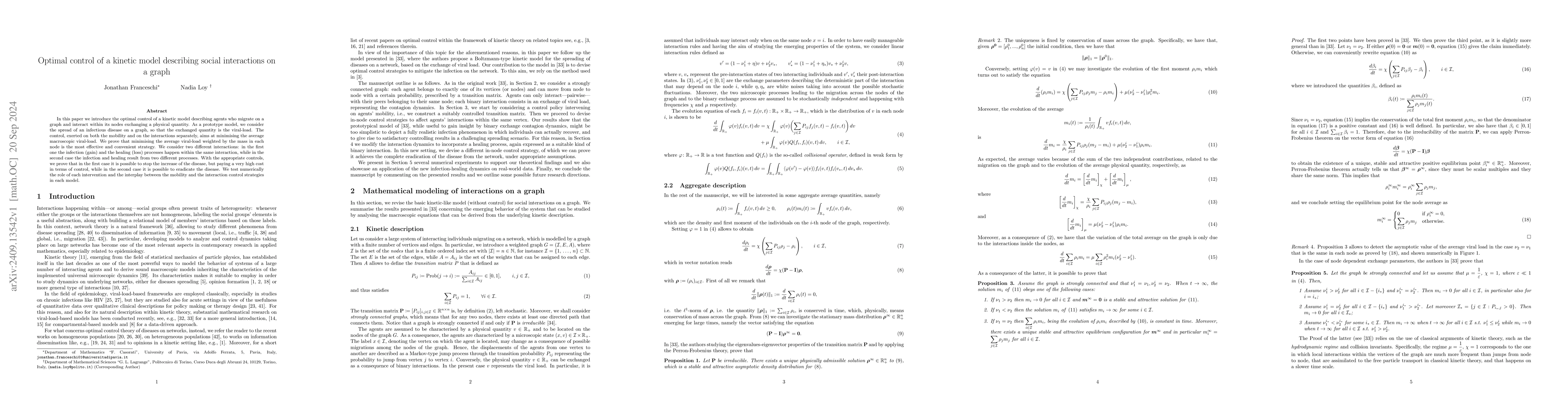 Thumbnail for Optimal control of a kinetic model describing social interactions on a
  graph