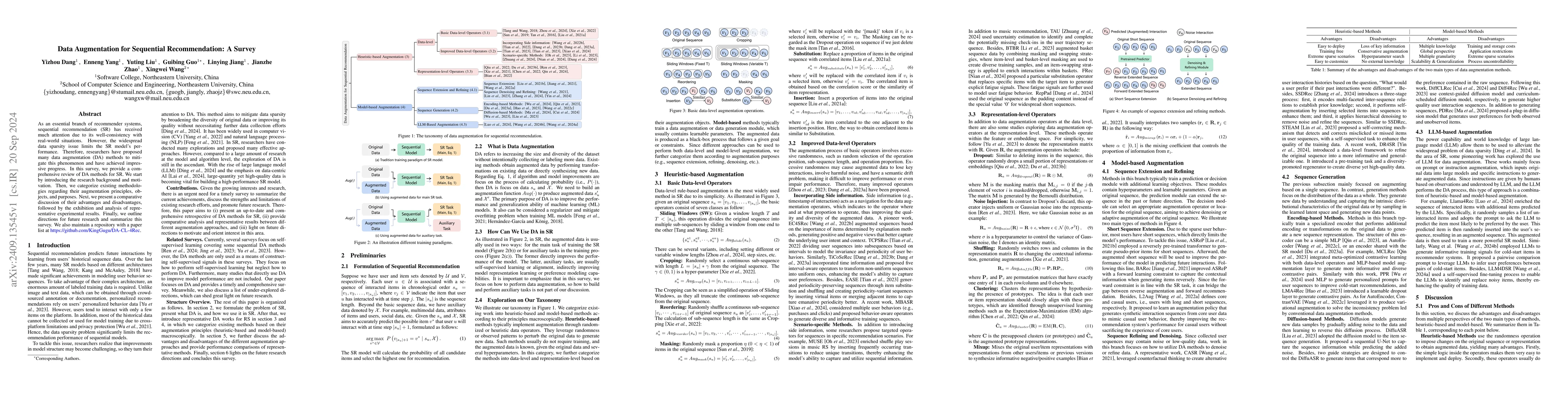 Thumbnail for Data Augmentation for Sequential Recommendation: A Survey