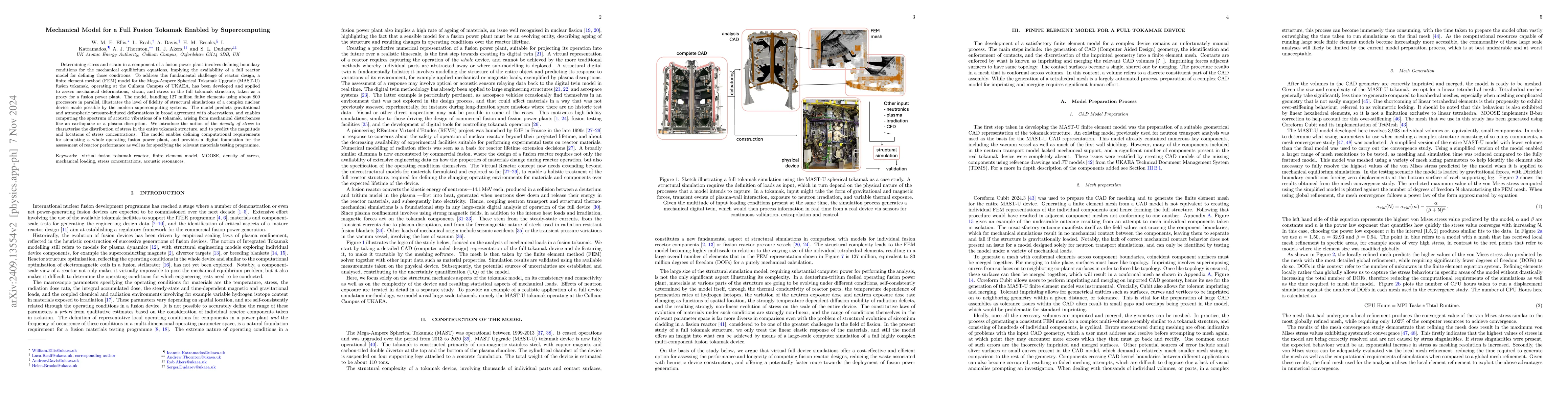 Thumbnail for Mechanical Model for a Full Fusion Tokamak Enabled by Supercomputing