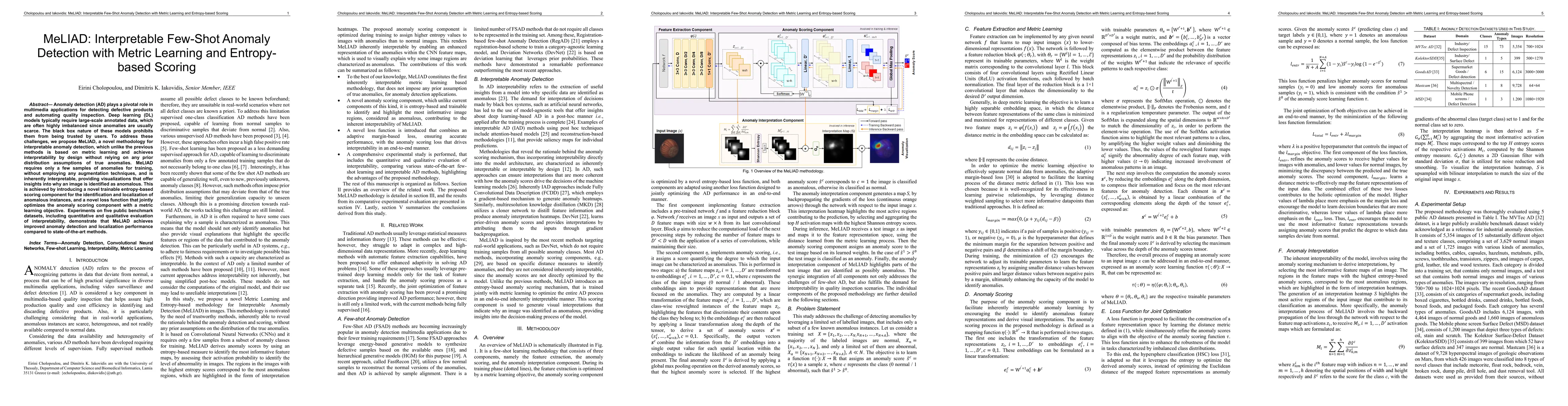 Thumbnail for MeLIAD: Interpretable Few-Shot Anomaly Detection with Metric Learning
  and Entropy-based Scoring
