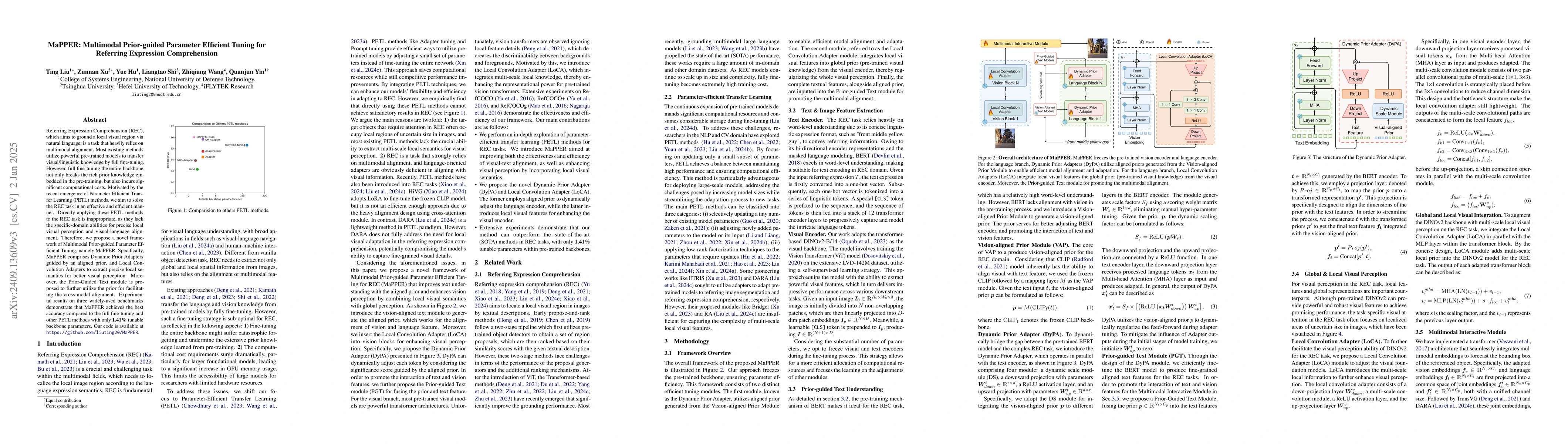Thumbnail for MaPPER: Multimodal Prior-guided Parameter Efficient Tuning for Referring
  Expression Comprehension