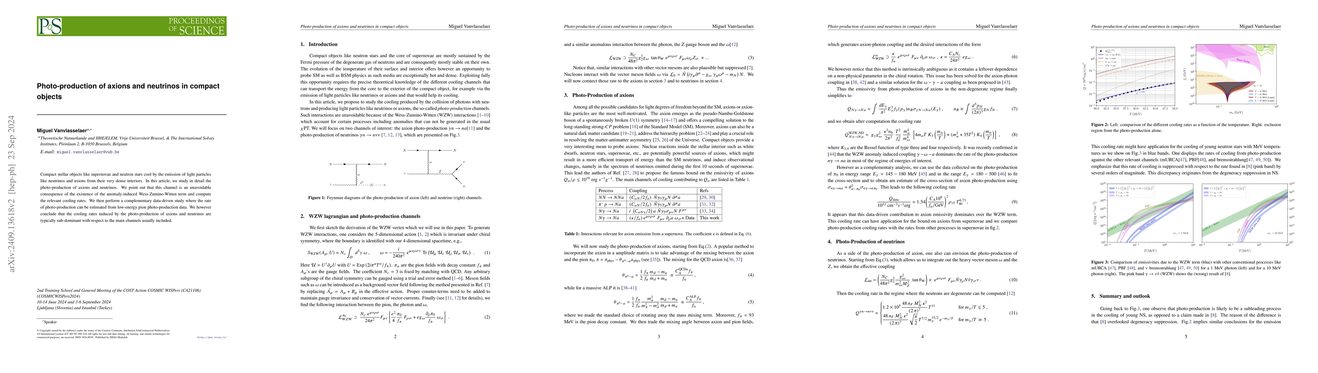Thumbnail for Photo-production of axions and neutrinos in compact objects