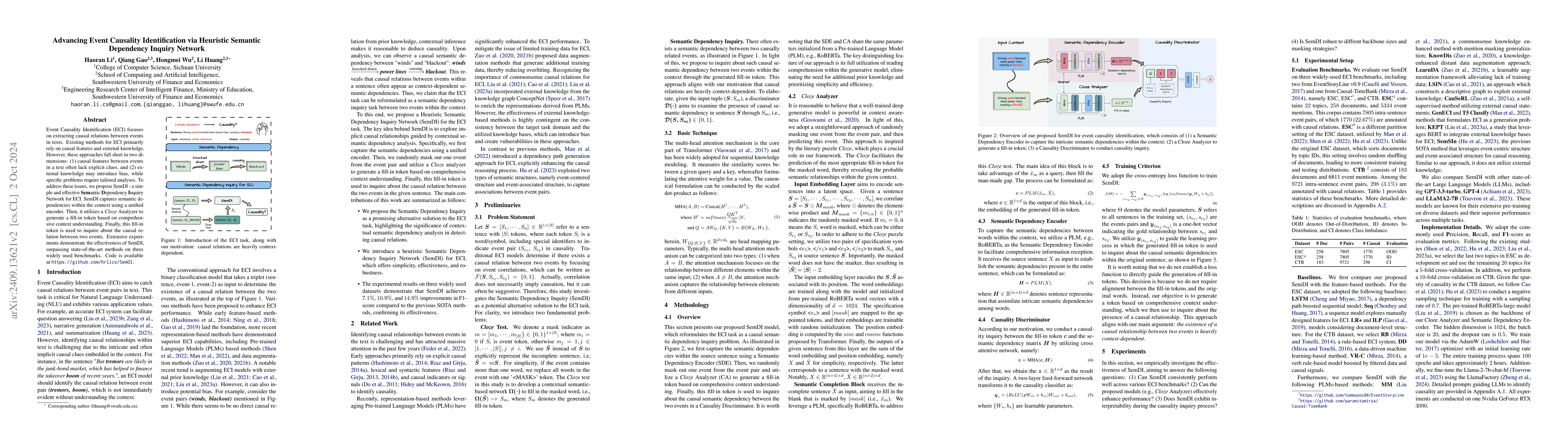 Thumbnail for Advancing Event Causality Identification via Heuristic Semantic
  Dependency Inquiry Network