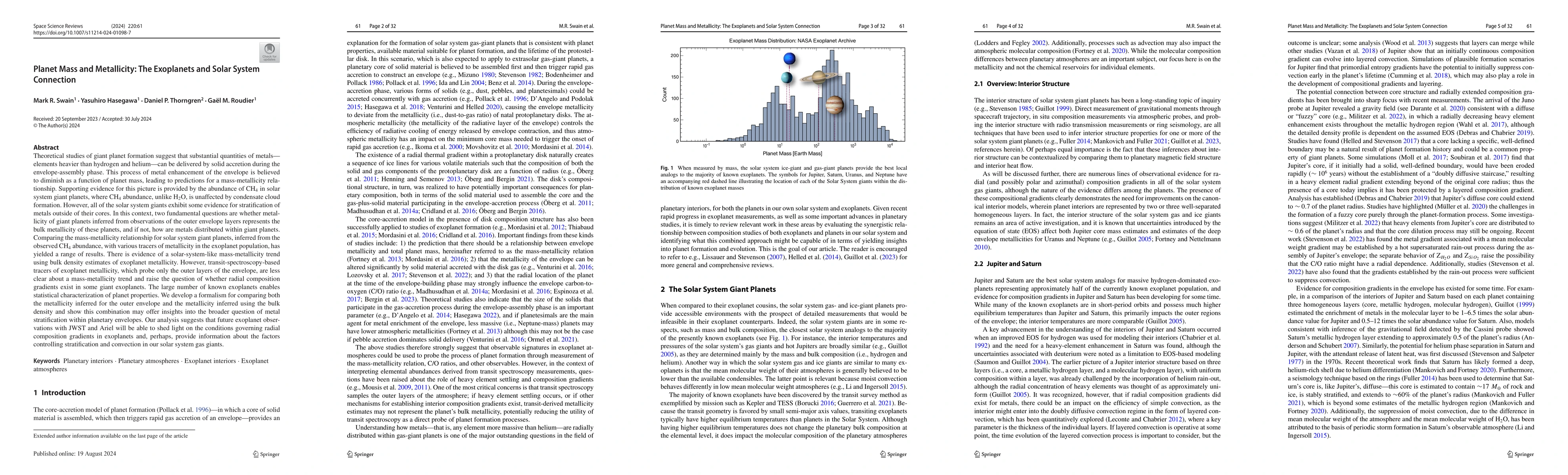 Thumbnail for Planet Mass and Metallicity: The Exoplanets and Solar System Connection