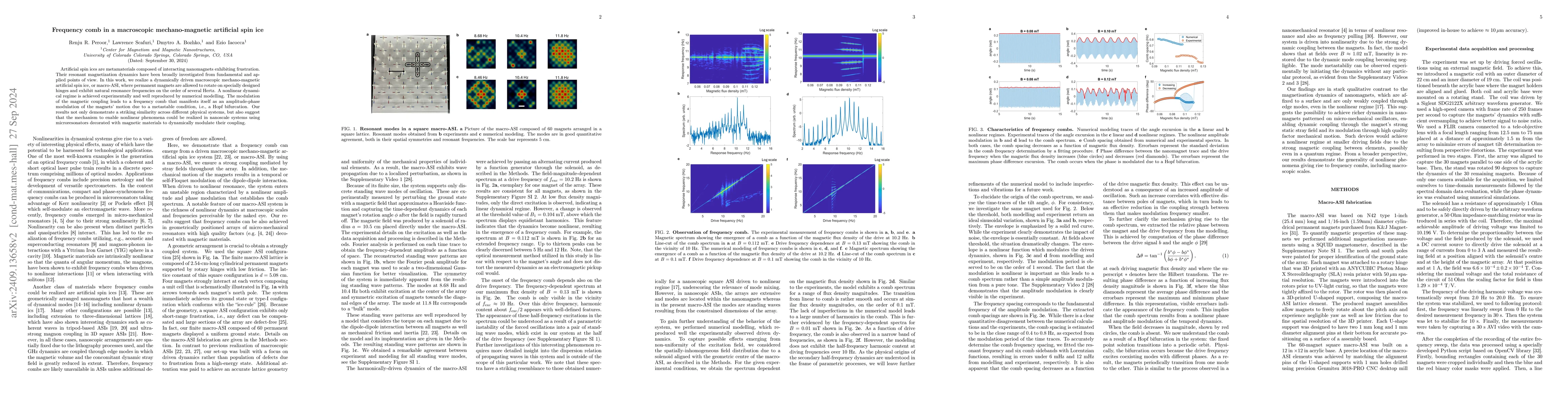 Thumbnail for Frequency comb in a macroscopic mechano-magnetic artificial spin ice