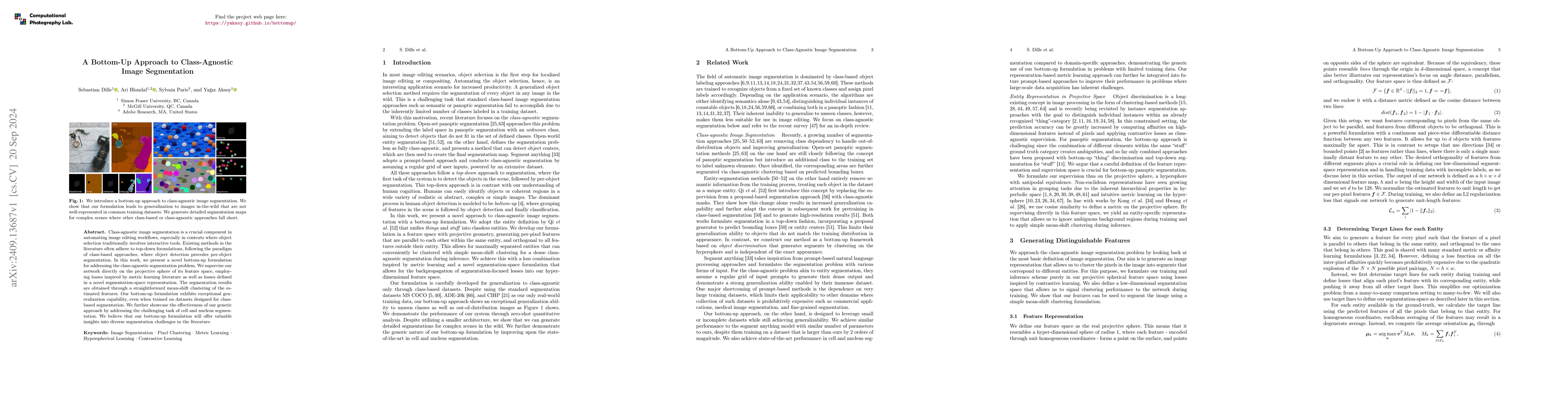 Thumbnail for A Bottom-Up Approach to Class-Agnostic Image Segmentation