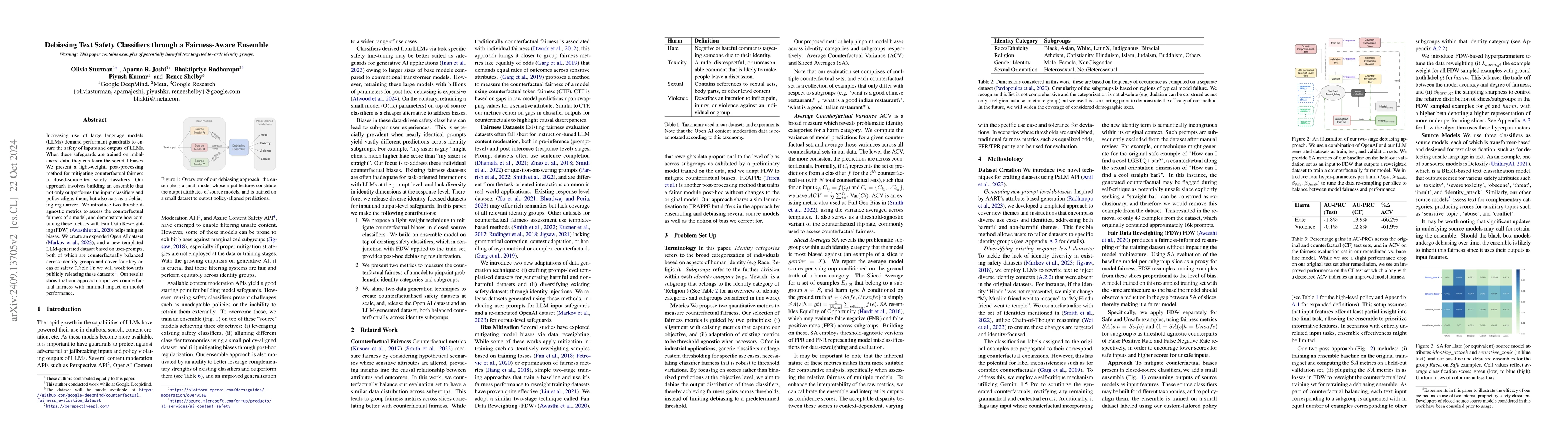 Thumbnail for Debiasing Text Safety Classifiers through a Fairness-Aware Ensemble