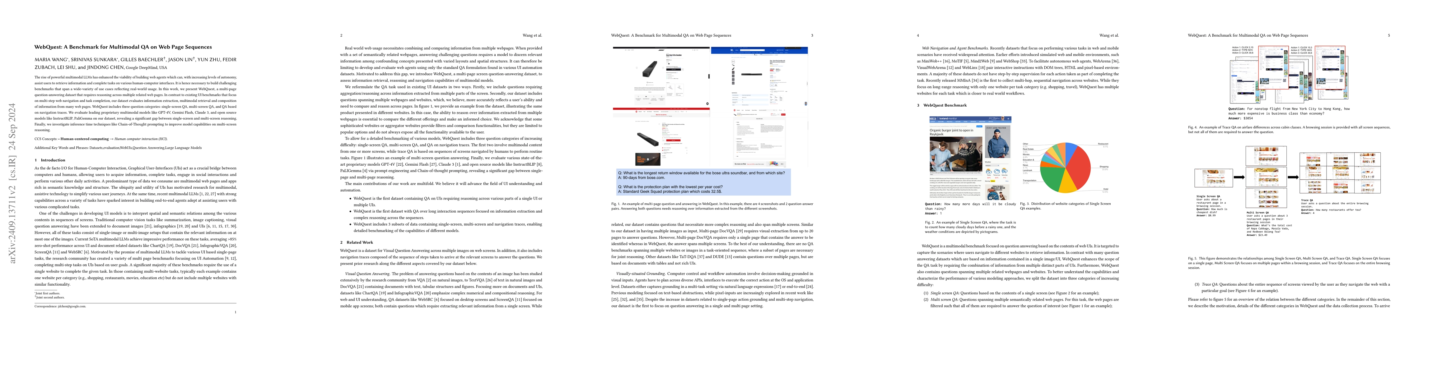 Thumbnail for WebQuest: A Benchmark for Multimodal QA on Web Page Sequences