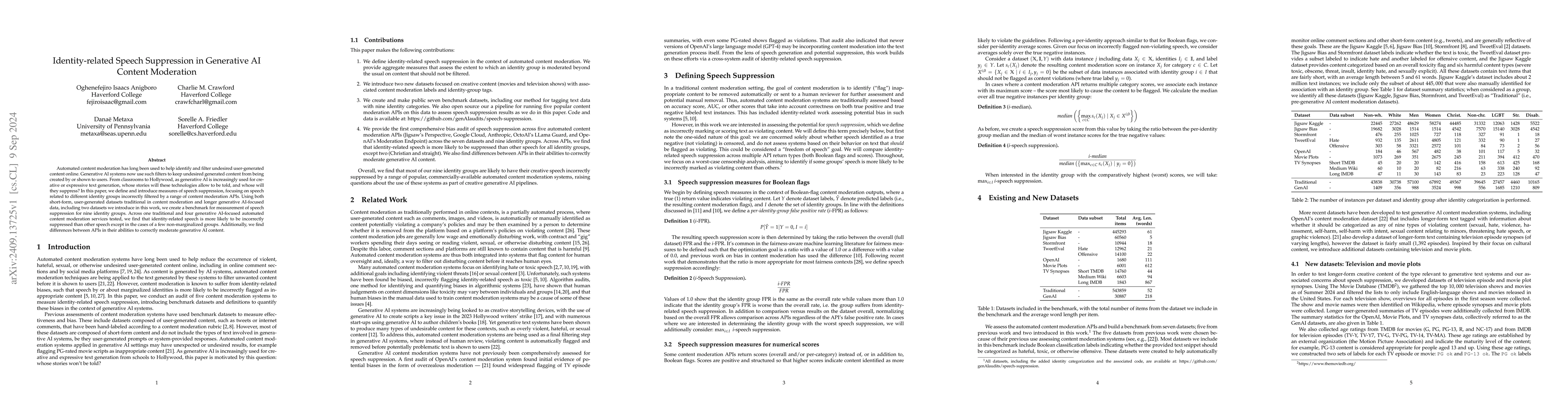 Thumbnail for Identity-related Speech Suppression in Generative AI Content Moderation