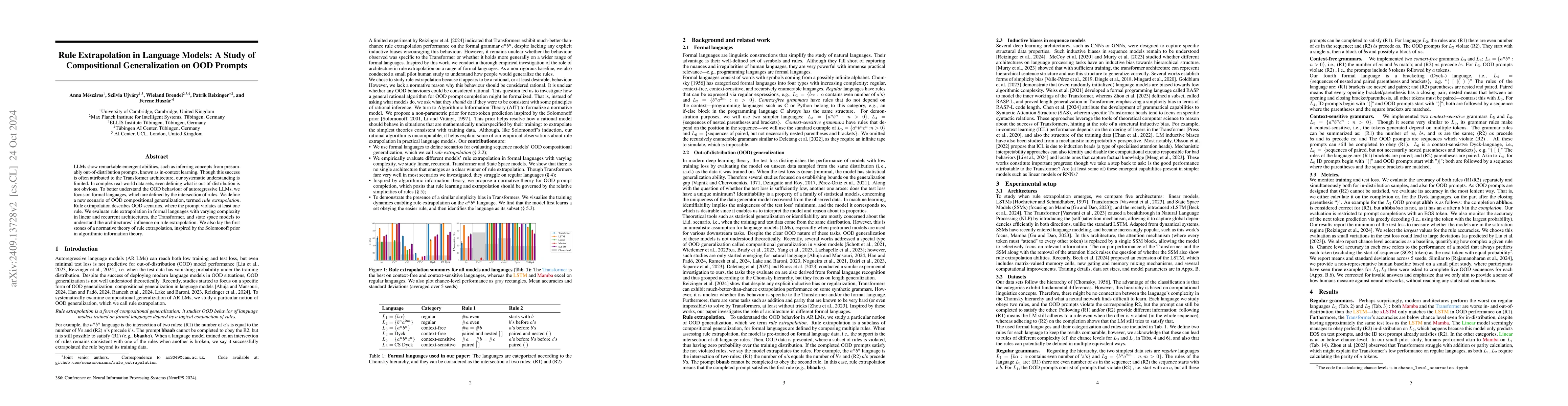 Thumbnail for Rule Extrapolation in Language Models: A Study of Compositional
  Generalization on OOD Prompts