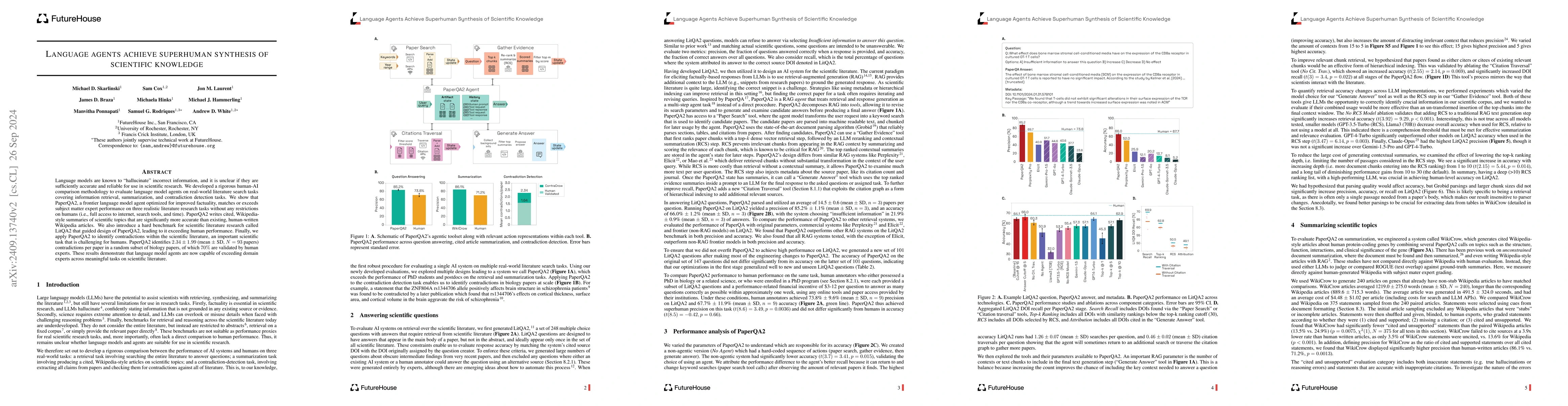 Thumbnail for Language agents achieve superhuman synthesis of scientific knowledge