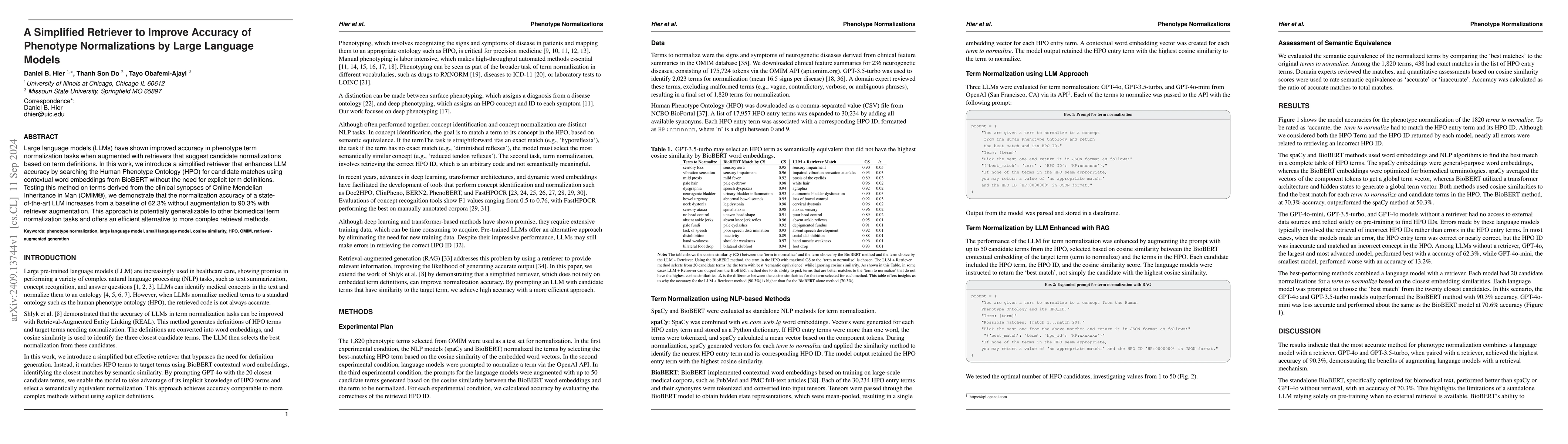 Thumbnail for A Simplified Retriever to Improve Accuracy of Phenotype Normalizations
  by Large Language Models