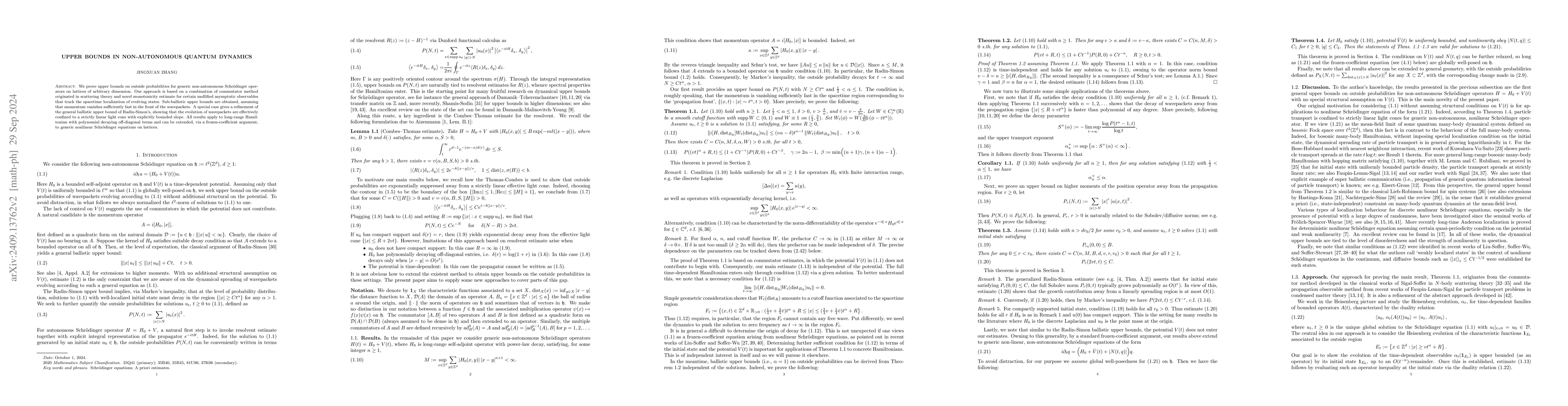 Thumbnail for Upper bounds in non-autonomous quantum dynamics
