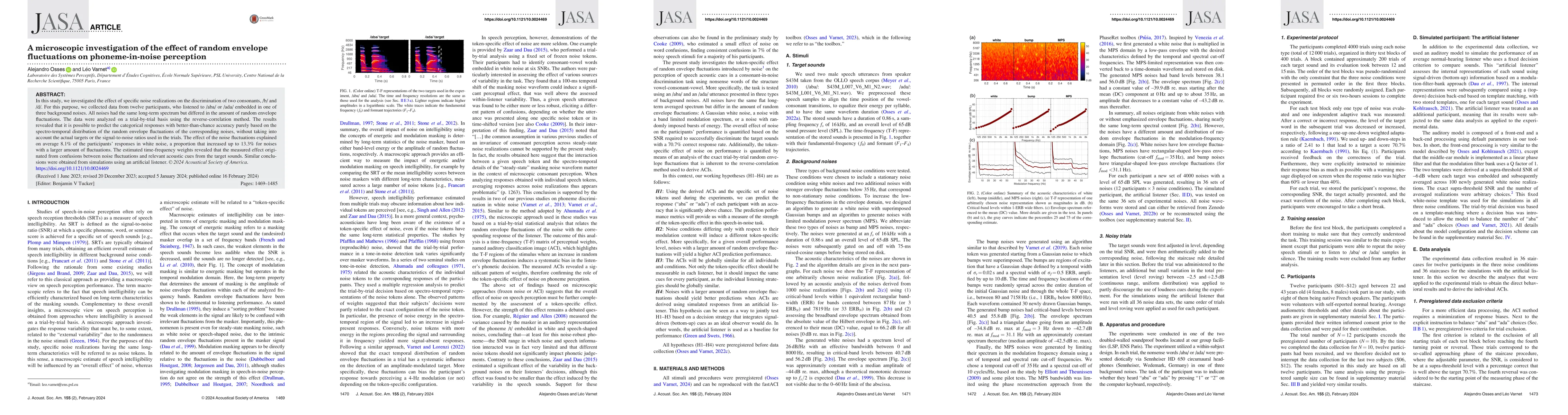 Thumbnail for A microscopic investigation of the effect of random envelope
  fluctuations on phoneme-in-noise perception
