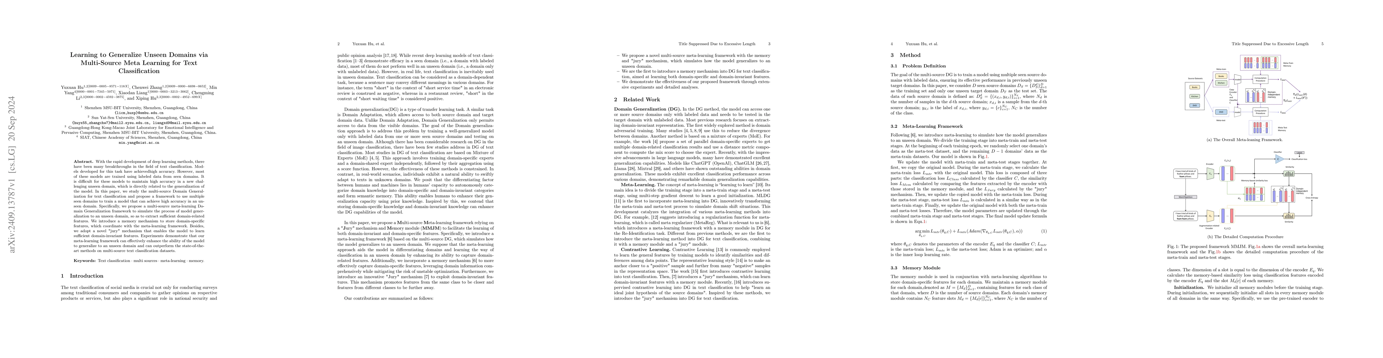 Thumbnail for Learning to Generalize Unseen Domains via Multi-Source Meta Learning for
  Text Classification