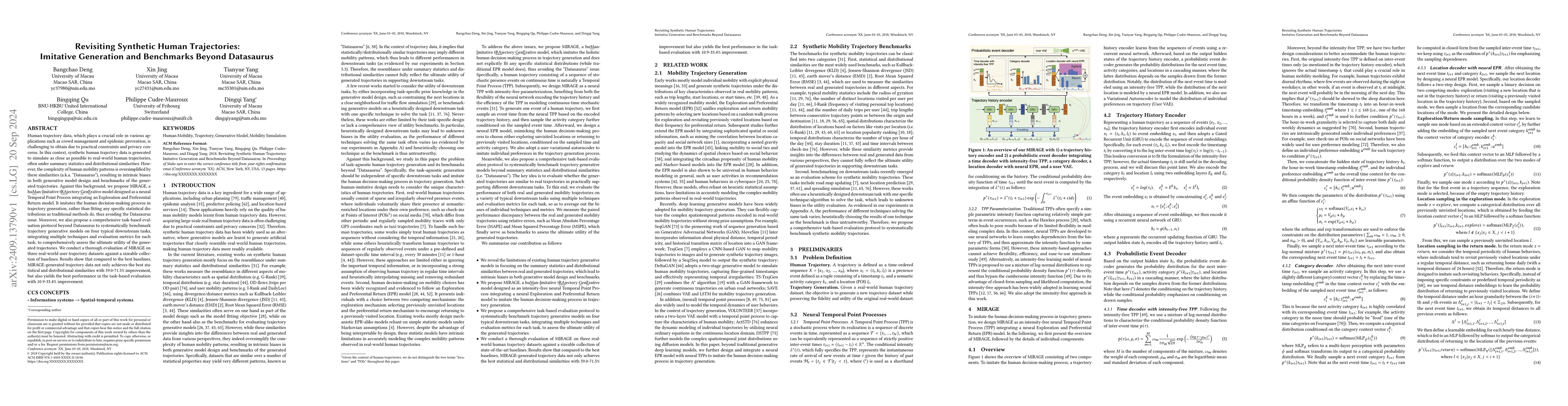 Thumbnail for Revisiting Synthetic Human Trajectories: Imitative Generation and
  Benchmarks Beyond Datasaurus