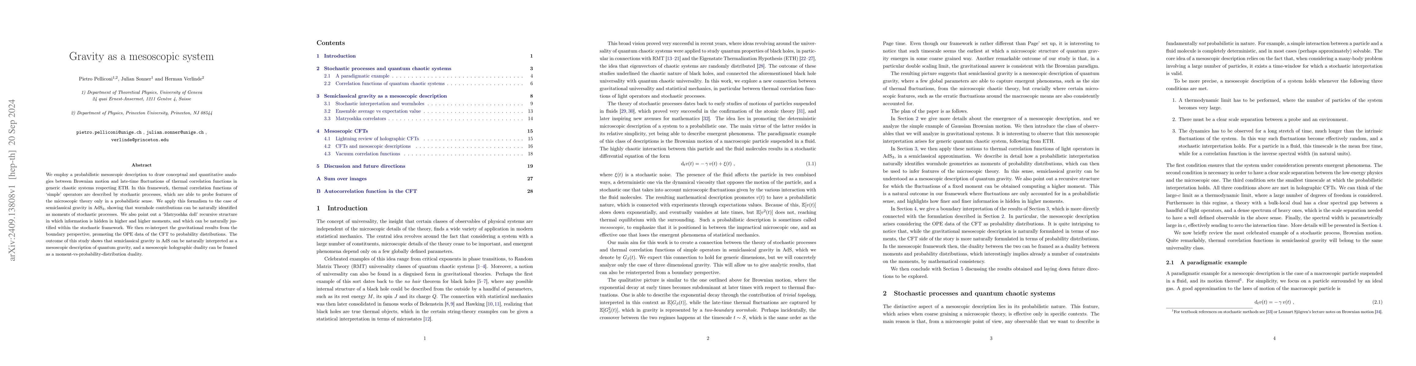 Thumbnail for Gravity as a mesoscopic system