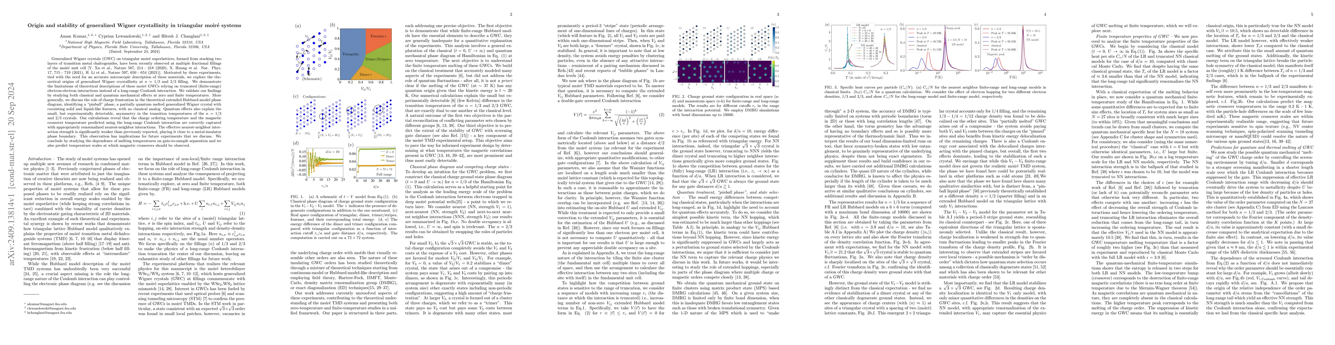 Thumbnail for Origin and stability of generalized Wigner crystallinity in triangular
  moiré systems