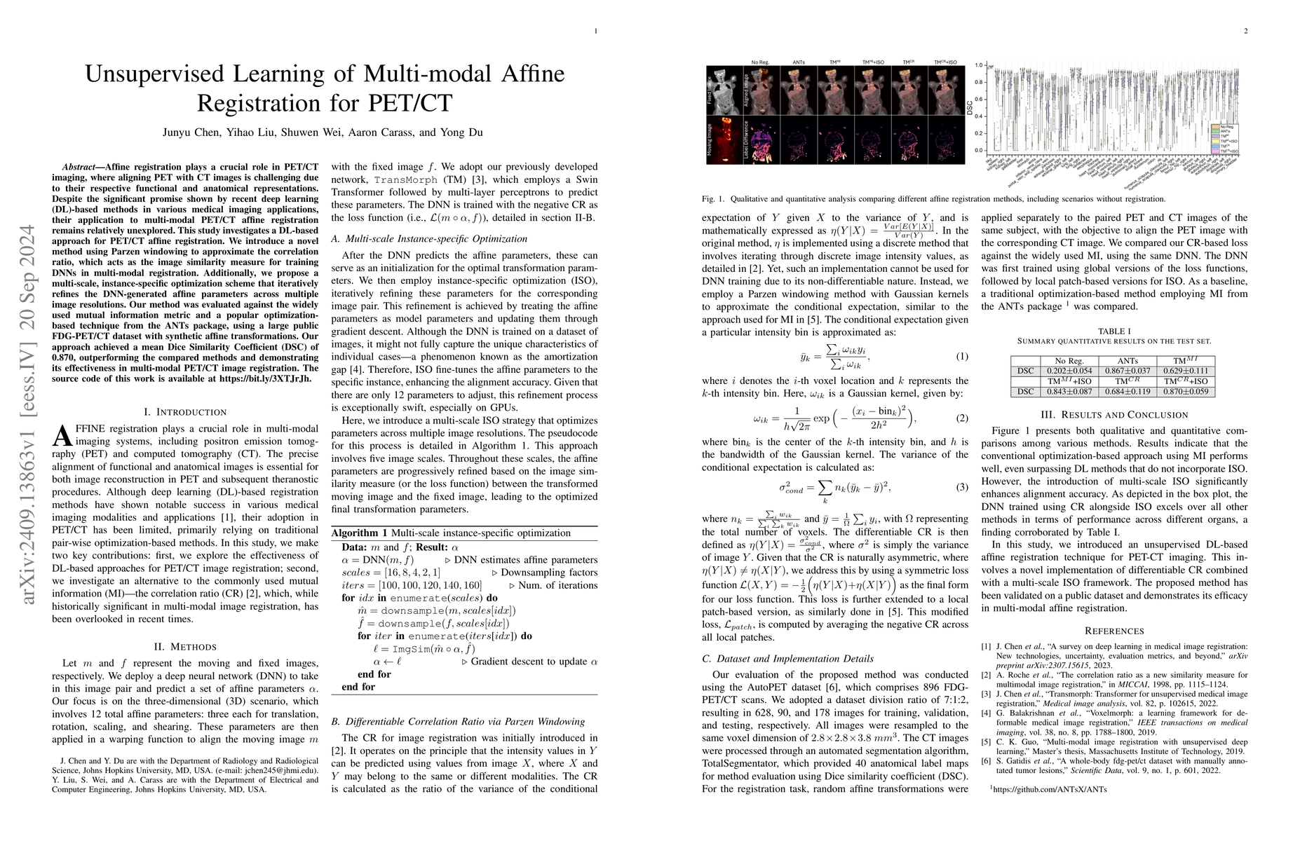 Thumbnail for Unsupervised Learning of Multi-modal Affine Registration for PET/CT