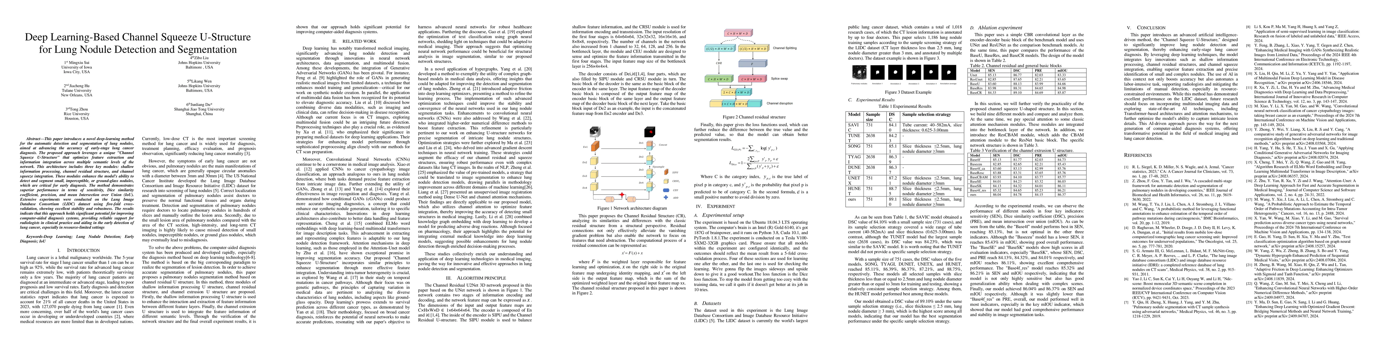 Thumbnail for Deep Learning-Based Channel Squeeze U-Structure for Lung Nodule
  Detection and Segmentation