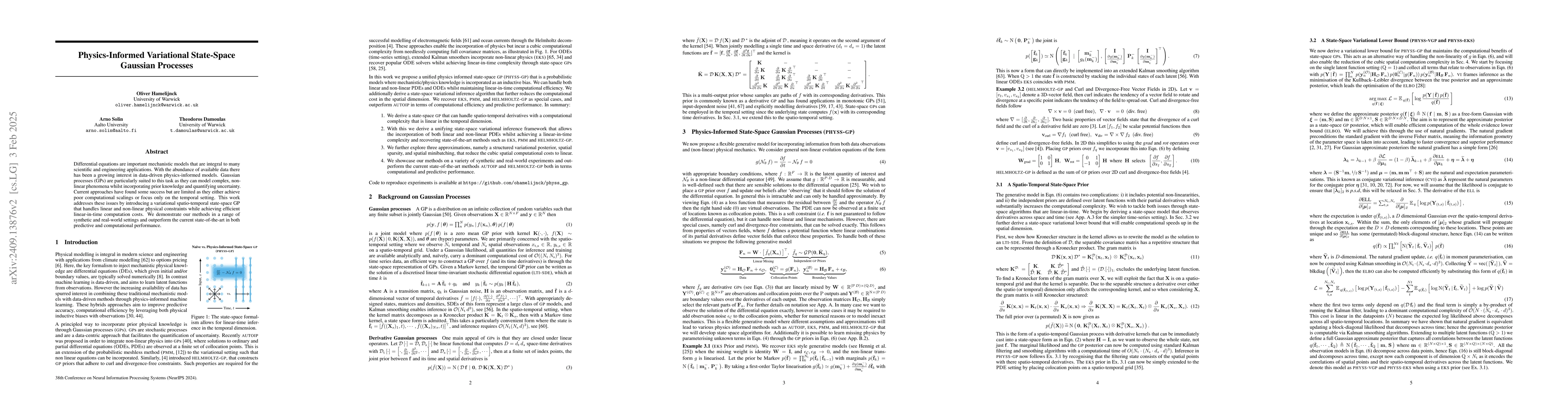 Thumbnail for Physics-Informed Variational State-Space Gaussian Processes
