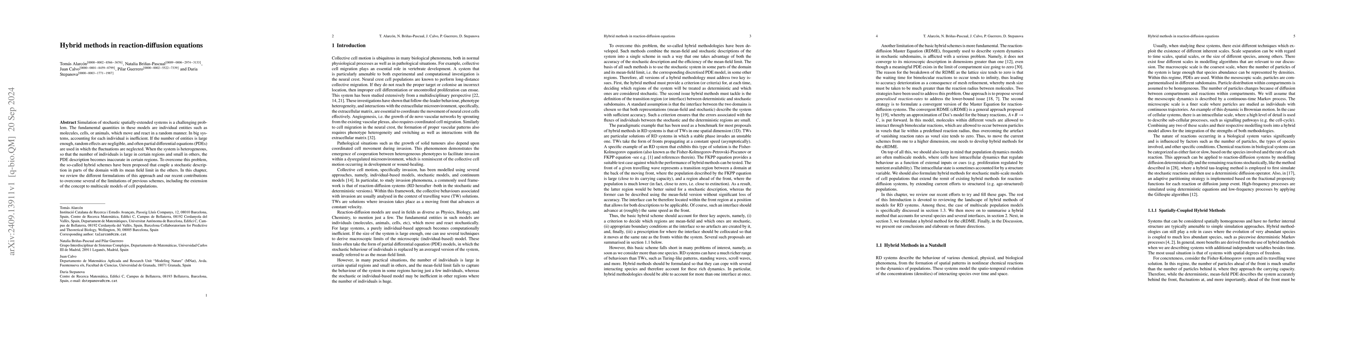 Thumbnail for Hybrid methods in reaction-diffusion equations