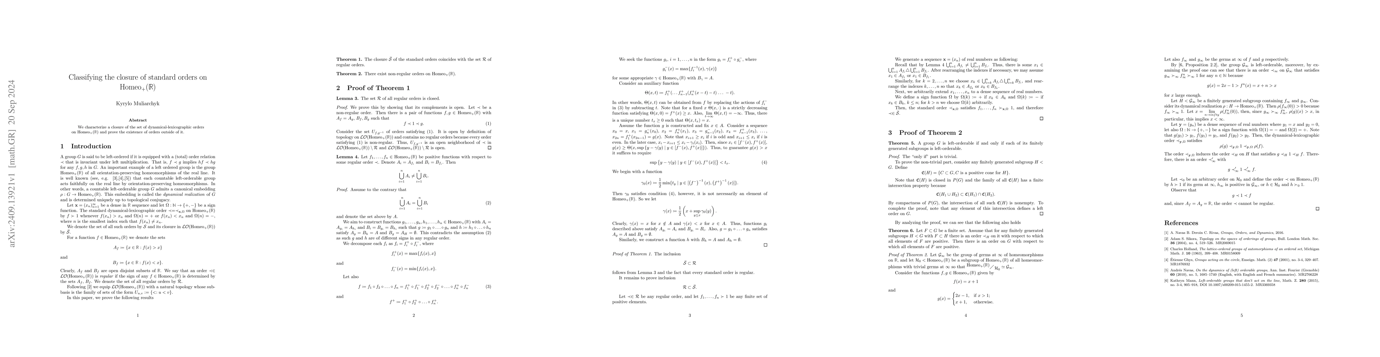 Thumbnail for Classifying the closure of standard orders on
  $\mathrm{Homeo}_{+}{(\mathbb{R})}$