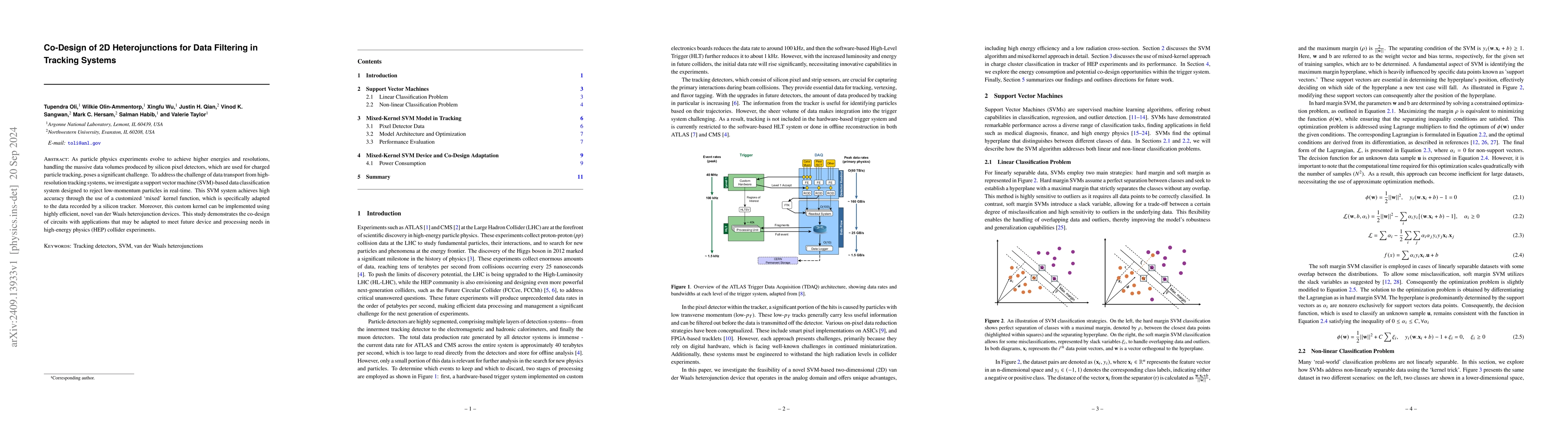Thumbnail for Co-Design of 2D Heterojunctions for Data Filtering in Tracking Systems