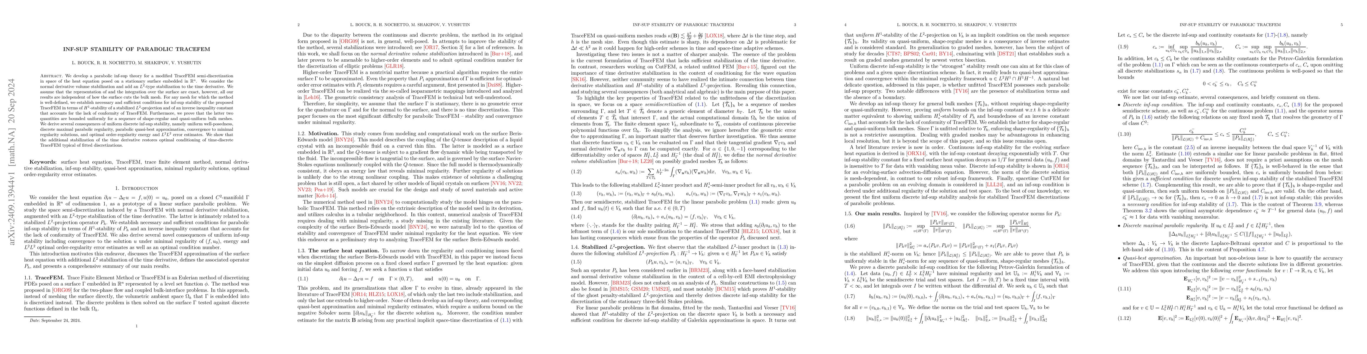 Thumbnail for Inf-Sup Stability of Parabolic TraceFEM