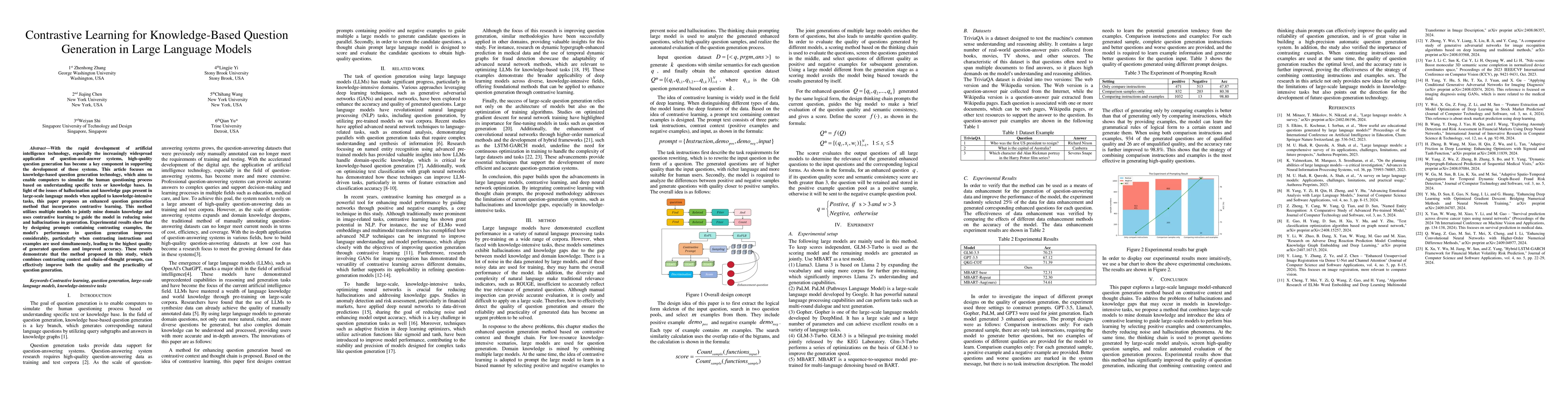 Thumbnail for Contrastive Learning for Knowledge-Based Question Generation in Large
  Language Models