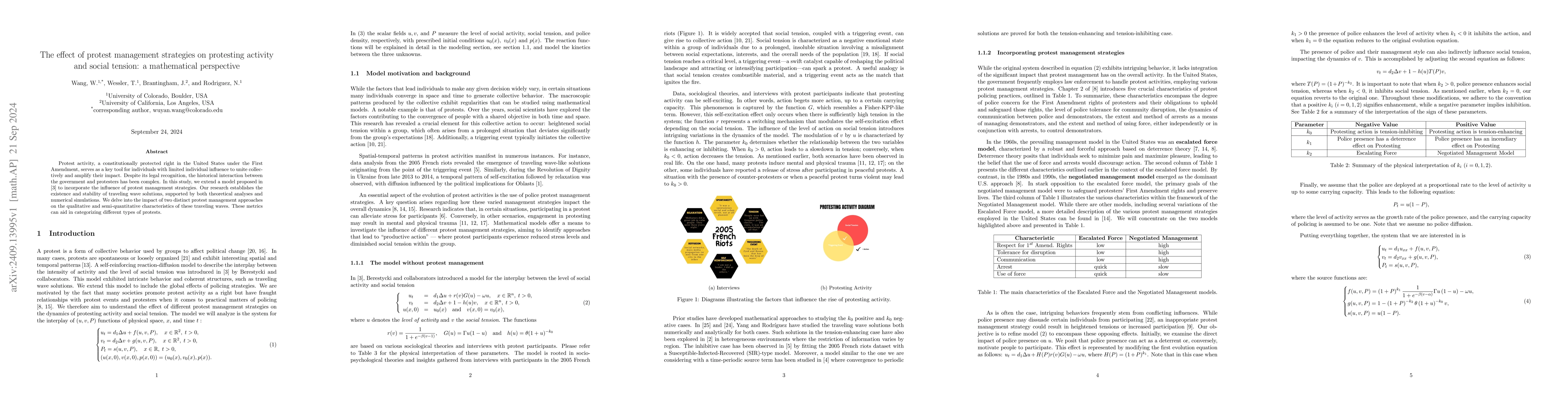 Thumbnail for The effect of protest management strategies on protesting activity and
  social tension: a mathematical perspective