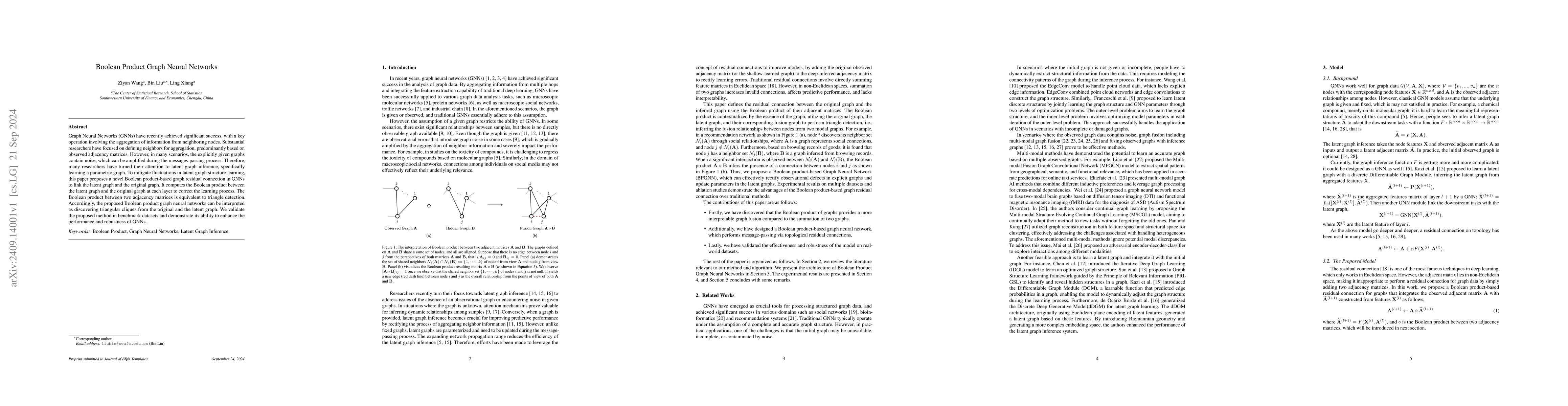 Thumbnail for Boolean Product Graph Neural Networks
