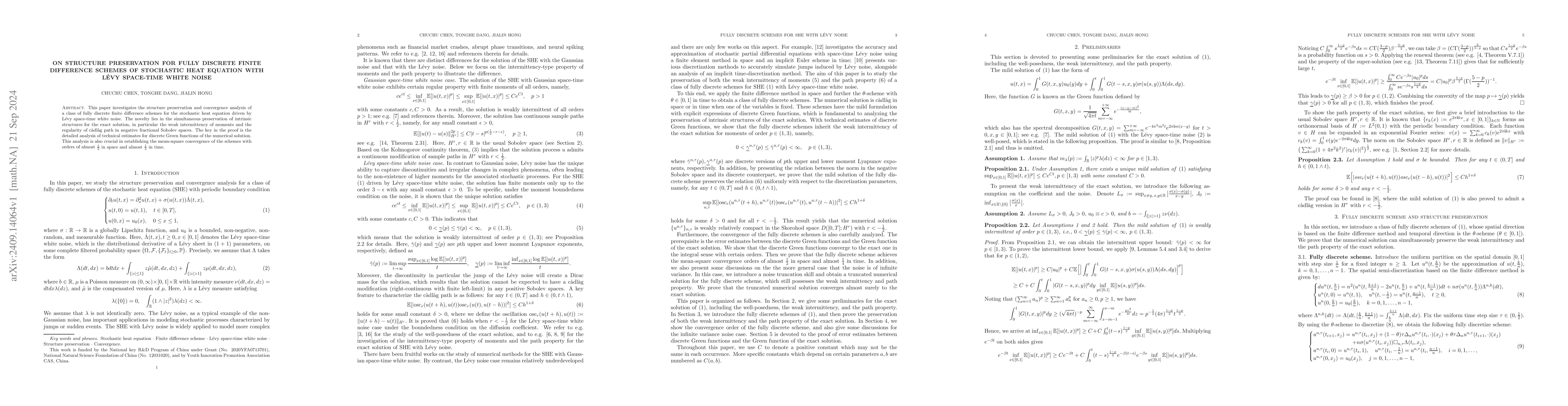 Thumbnail for On structure preservation for fully discrete finite difference schemes
  of stochastic heat equation with Lévy space-time white noise