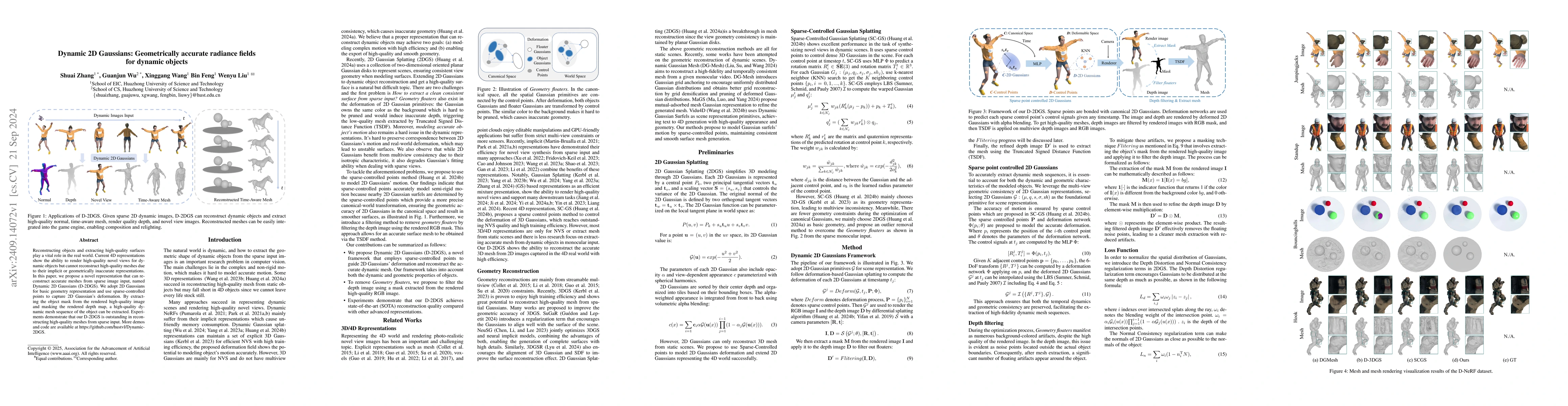 Thumbnail for Dynamic 2D Gaussians: Geometrically accurate radiance fields for dynamic
  objects