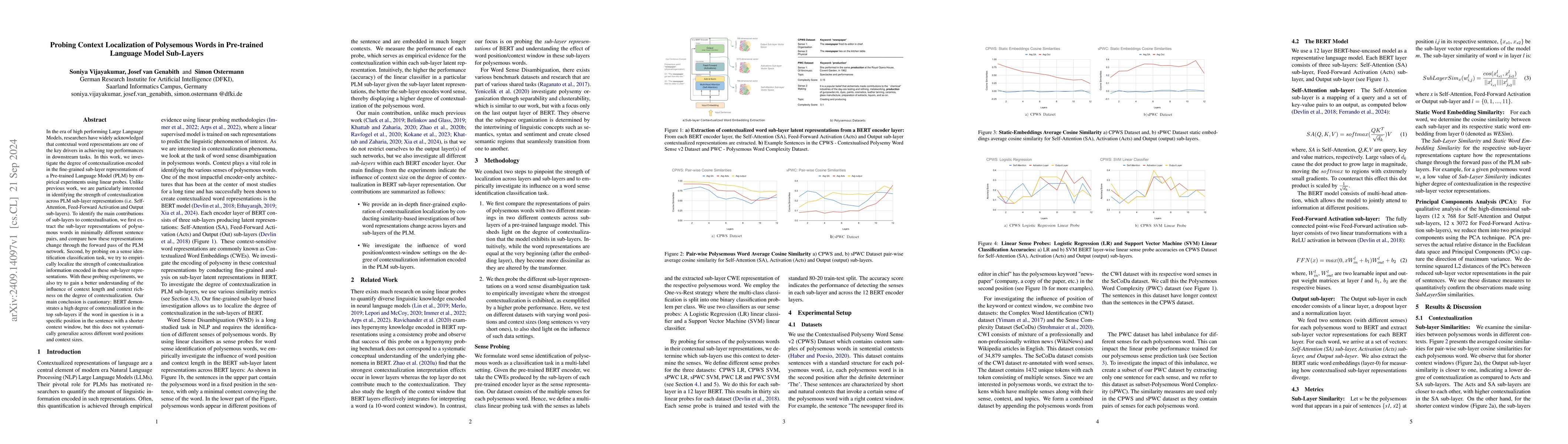 Thumbnail for Probing Context Localization of Polysemous Words in Pre-trained Language
  Model Sub-Layers